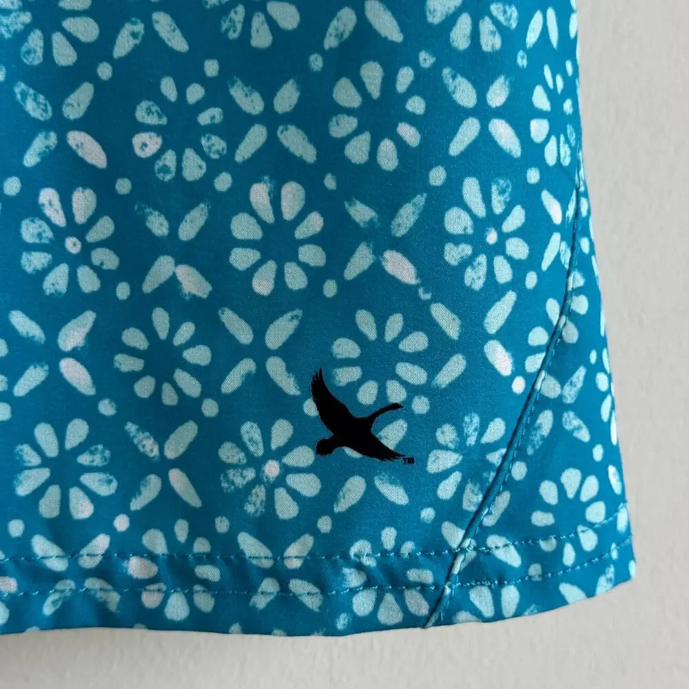 Eddie Bauer Skirt Activewear Outdoor Blue Tile Pull On Elastic Waist M